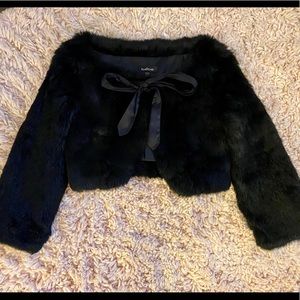 Bebe Faux Fur Cropped Coat